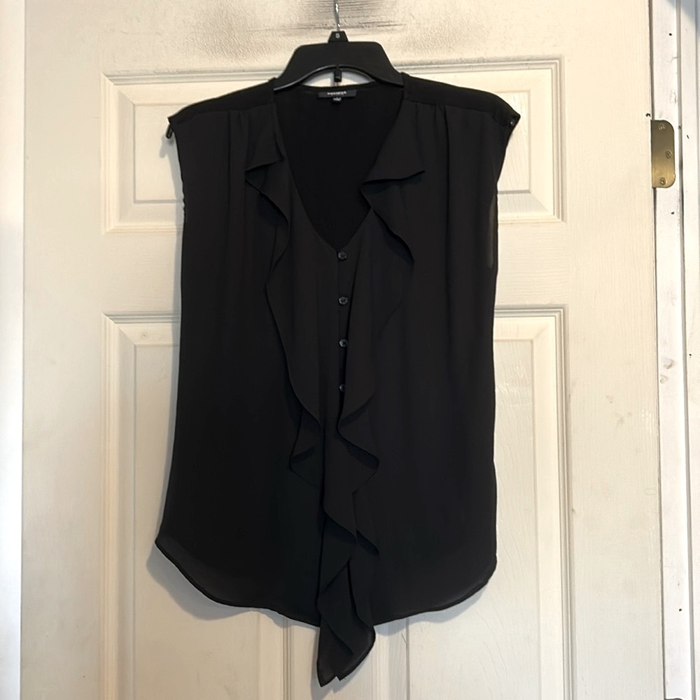 Premise Studio Ruffle Top Size Small Black